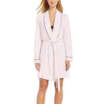 China QUICK DRY Custom Soft Cotton Women's Breathable Long Robes Logo Embroidery Pajamas Sleepwear Nightgowns Long Robe for sale