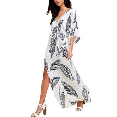 China Anti-static hot loose deep V neckline sundress summer dress fashion sale elegant dresses streetwear for sale