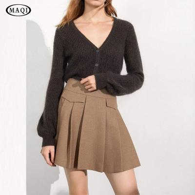 China Summer Mini Skirt OEM Cotton Solid Color Anti-static Custom Women Pleated Women's Simple Skirts Skirt for sale