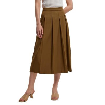 China Wholesale Anti-Static Summer Autumn Long Skirt Pleated Skirts Hot Sale Casual Workout Office Use Knit Plus Size Women's Skirts for sale