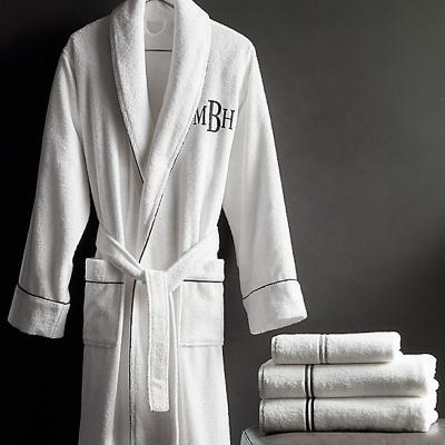 China Hot Selling Plus Size Hotel Unisex White 100% Cotton Terry Bathrobe With Custom Logo for sale