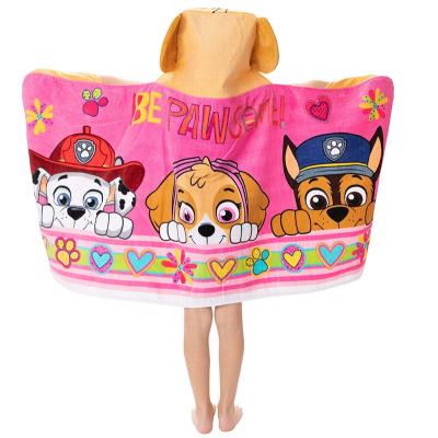 China 100% Cotton QUICK DRY Terry Breathable Bath Pool Beach Poncho Towel For Children Hooded for sale