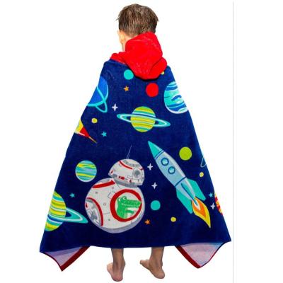 China 100% Cotton Creative Design OEM Terry Cloth QUICK DRY Hooded Beach Towel for sale