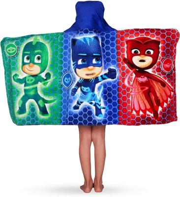 China 100% Cotton QUICK DRY Terry Hooded Beach Towel Kids with Custom Printing Design for sale