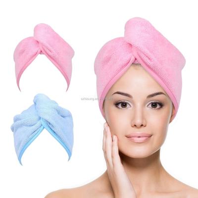 China Alibaba China Supplier Disposable Microfiber Quick Drying Hair Towel Hat for sale