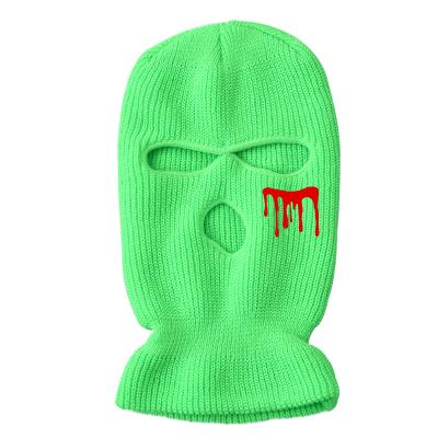 China Funny Recycling Ski Mask Knitted Winter Hats Halloween Balaclava Hip Hop JOINT Bicycle Beanies Knitted Hat for sale