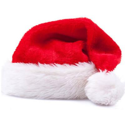 China Party Fast Delivery Plush Christmas Traditional Thickened Warm Santa Hat Winter Hats Decoration for sale