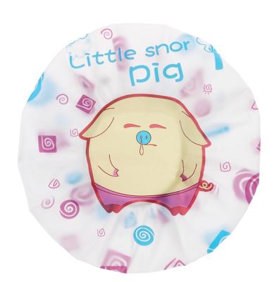 China Custom Cute Cartoon Cartoon Printing EVA Shower Cap Makeup Cap Waterproof for sale