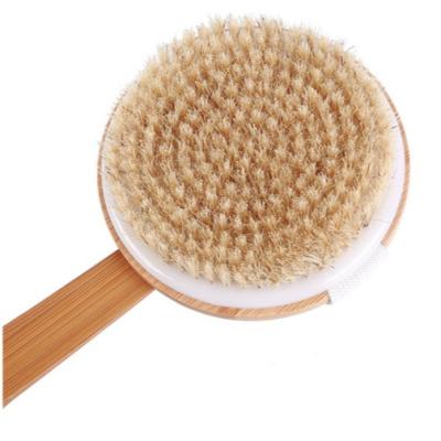 China EXFOLIATE Long Handle For Dry And Wet Use Bath Brush Hand Held Bath Brush for sale