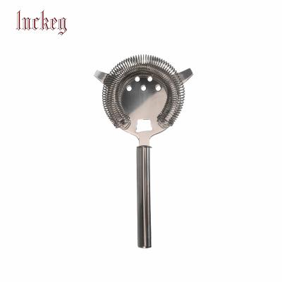 China Factory Direct Stainless Steel Bar Hawthorn Cocktail Strainer Durable for sale