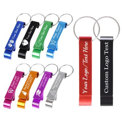 China Modern Fashionable Personalized Bulk Custom Engraved Bottle Opener Key Chain Bottle Opener Key Chain With Logo Text Customized Party Favors for sale