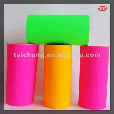 China Printing 80GSM Fluorescence Self Adhesive Paper Maker for sale