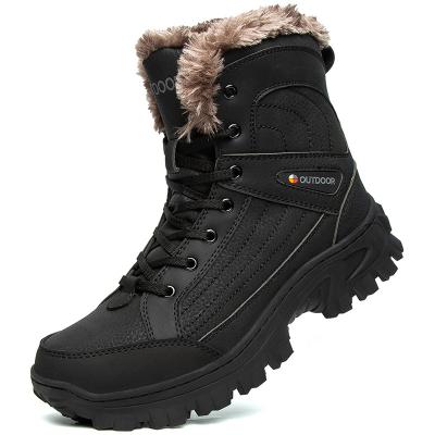 China CUSHIONING Fashion Casual Work Shoes Men's Ankle Boots Outdoor Rise Winter Winter With Plush Snow Boots Warm Shoes for sale