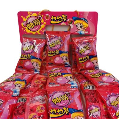 China Big Full Size Fun Strip Muffin Bubble Gum For Kids for sale