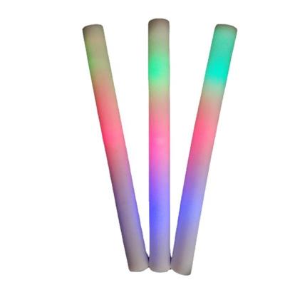 China Custom Wholesale Gift Foam LED Flashing Light Up Stick OEM Multi Color Cheering Flashing Foam Stick For Wedding Party And Concert for sale