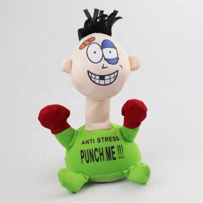 China 2021 Hot Selling Gift Anti Worry Stuffed Electric Punch Me Plush Dolls for sale