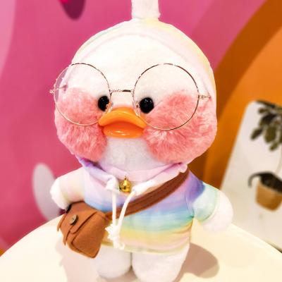 China Wholesale High Quality Soft Stuffed Gift Coffee Mimi Duck Plush Lalafanfan Toys for sale