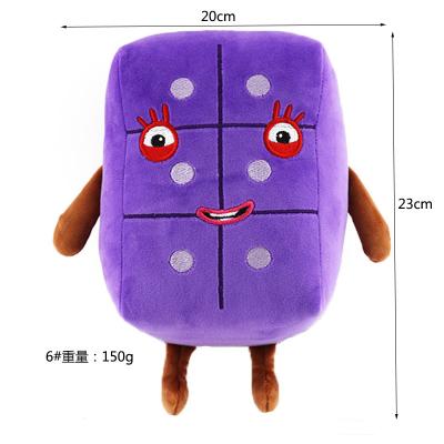 China Popular Gift Wholesale Numberblocks Plush Toys Number Sound Dolls Movie TV Series Cartoon Educational Toy for sale