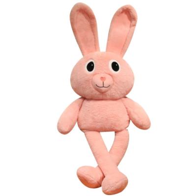 China Hot Selling Wholesale Gift Pull-ear Ears Stretchy Rabbit Stuffed Rabbits Plush Bunny Custom Plush Toy for sale