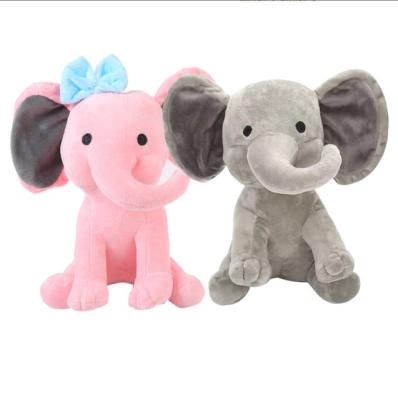 China Gift Bedtime 9 Inch Pink Gray Elephant Plush Toy Baby Soft Toys Elephant for sale