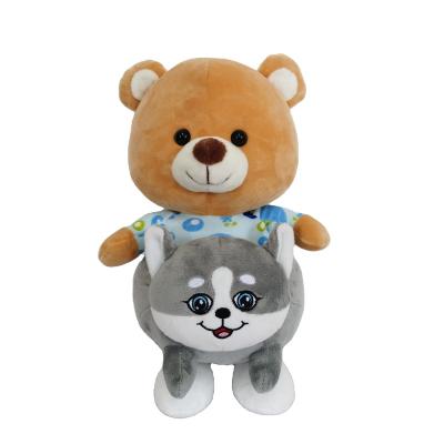 China Gift Custom Wholesale Soft Cute Baby Play Animal Lovely Stuffed Plush Teddy Bear Toys With Different Fabrics for sale