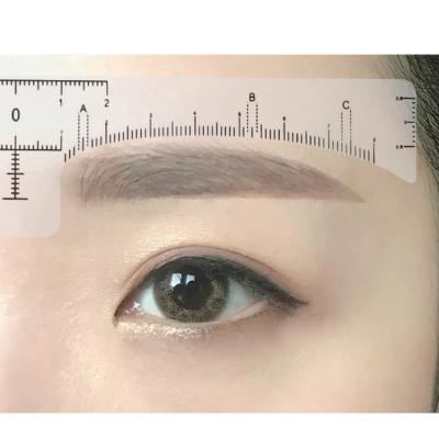 China 100Pcs Waterproof Custom Eyebrow Ruler Sticker Makeup Marked Sticker Disposable Cosmetic Tool Eyebrow Adhesive Sticker for sale