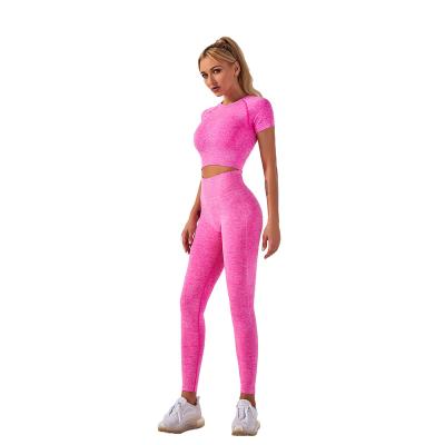 China Yoga Seamless Women's Fitness Activity Breathable Ladies Seamless Sports Sets Workout Set Women Fitness Sportswear Gym Set Women Fitness for sale