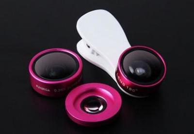 China Universal 3 In1 Mobile Phone Fisheye Lens Various Color 180 Degree for sale