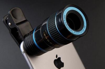 China 18mm Caliber Smartphone Telescope Lens , Cell Phone Telephoto Lens With Tripod for sale