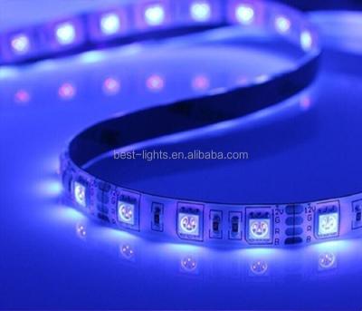 China PCB+LED IP67 Waterproof 5 Meters/16.4 Feet 3528 5050 SMD Black 395nm-405nm LED Lights Outdoor UV/Ultraviolet Light Strip Fixtures for sale