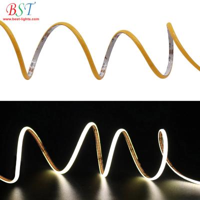 China Hotel super narow cob flexible led strip light 3mm, 4mm, 5mm, 6mm, 8mm, 10mm warm 5V green blue white and red, 12V 24V CRI90 no brown spot for sale