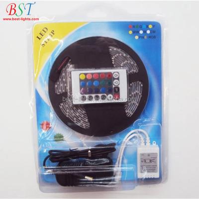 China New PCB+LED Full Kit 5050 RGB LED Strip Kit Set Blister Packed Full 5050 RGB Led Strip Set for sale