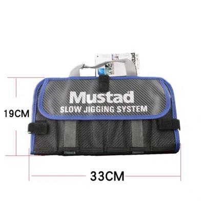 China Large Capacity Mustad Metal Jig Pocket Lure Bags Waterproof PVC Mesh Bag Fishing Tackle Bag 6PCS for sale