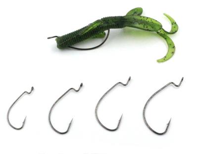 China Wholesale B93 Fish Hook High Strength High Carbon Steel Barbed Soft Crank Bait Lure Hook Fishing Worm Hook for sale