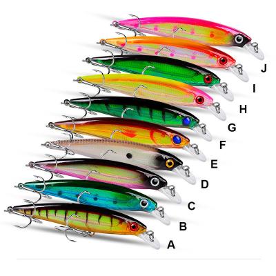 China ABS Factory 110mm Hard Plastic Factory Wholesale 13.4g Artificial Hard Baits Floating Pesca Minnow Lure Sea Bass Fishing Lures for sale