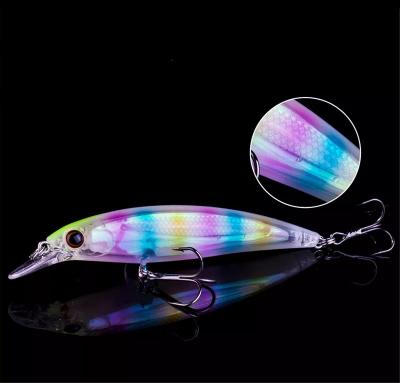 China Wholesale 19 Color Luminous Lures Fishing 110mm Minnow 14g Luminous Sinking Lure Hard Bait PESCA Bass Lure for sale