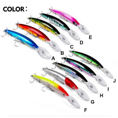 China PESCA 17cm/27g 10 Colors Hard Plastic Luminous ABS Floating Minnow Minnow Lure Sea Fishing Artificial Hard Plastic Lure for sale