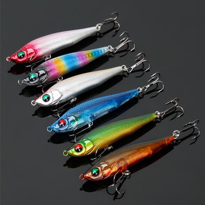 China Deep Diving Peche Leurre 8cm/13g Luminous Minnow Sea Fishing Lures Fishing Baits Artificial Minnow Hard Lure for sale