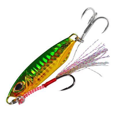 China Glow Long Glow Casting Bait 10g 15g 20g 30g 40g 50g Slow Bait Lure Metal Lead Jig Sinking Lure for sale