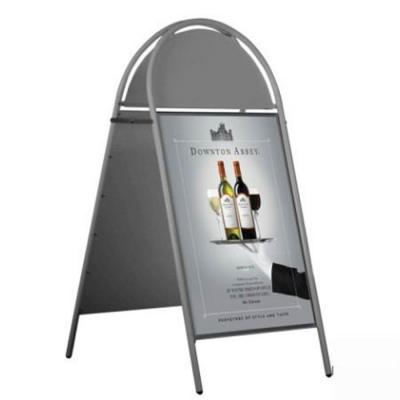 China Easy Assembly Metal Advertising A3 Floor Poster Board Stands Up Display for sale