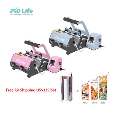 China Use PYD Home Life USA Free Air Shipping Blue Pink Tumbler RTS 110V Tumbler Press 20oz 30oz Sublimation Machine for sale