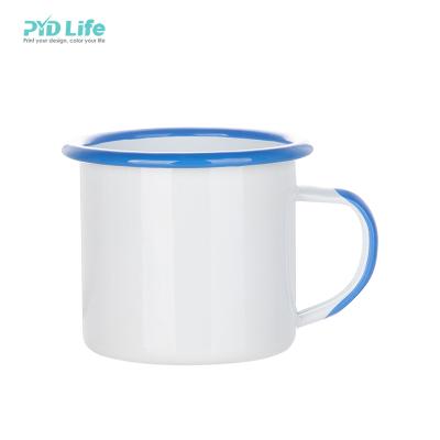 China PYD Life Stocked High Quality Sublimation Personalized Sublimation Enamel White Empty Mugs for sale