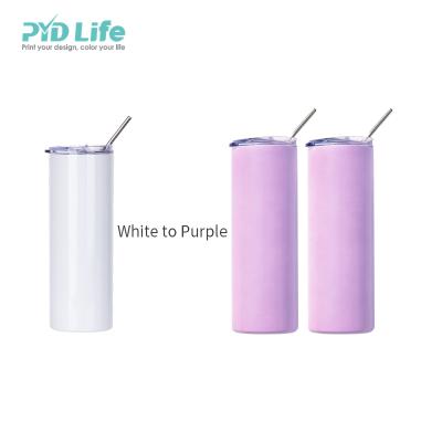 China PYD Viable Creative Life Changing Pattern Sublimation Tumblers UV Dyeing Custom Mugs With Straw And Lid for sale