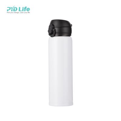 China PYD Viable Life 17oz 500ml Tumbler Sublimation Stainless Steel White Straight Water Bottle With Pop Lids for sale