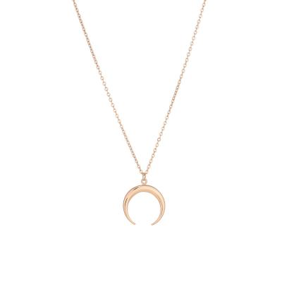 China 316L High Quality FASHIONABLE Cresent Moon Necklace Stainless Steel Moon Pendant For Woman Man Best Friend Jewelry Gift for sale