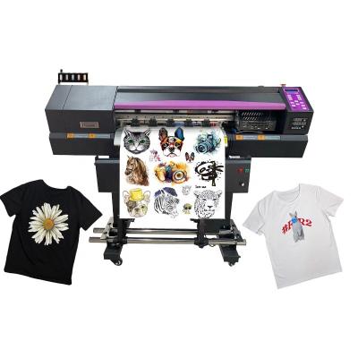 China T-shirt/Swimsuit/Wetsuit/Cotton/Nylon cloth/Chemical/Leather/PVC etc Easy To Operate 62cm dtf printer four 4720 printhead without shaker for White ink heat transfer for sale