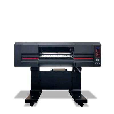 China Garment Shops Novel 4pcs i3200 printheads with lamination all in one UV DTF printer for roll  logo printing for sale