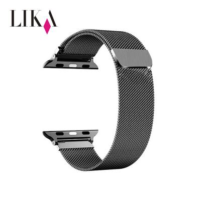 China LIKA Amazon iwatch Stainless Steel Band Magnetic Buckle Watch Apple Style Watch Band Loop Milanese Hot Milanese Stainless Steel Watch for sale