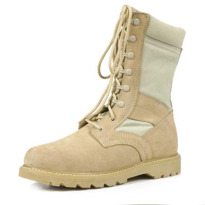 China Army Khaki Suede Leather Rubber Boots To Train Comfortable Breathable Light for sale