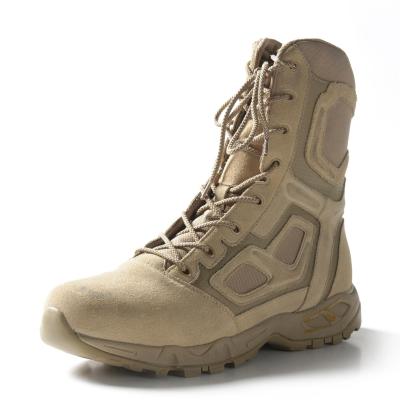 China Anti-smell DM outsole desert combat boots military army leather boots for sale